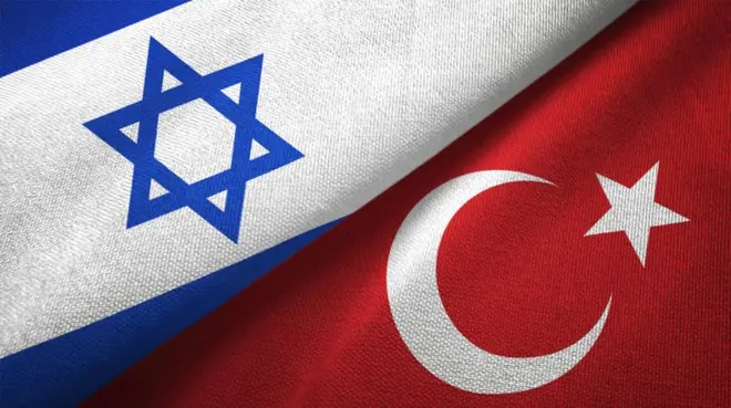 türkiye ve israil bayrakları