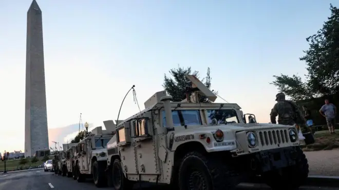 nacionalna garda, oklopna vozila nacionalne garde, nacionalna garda u Vašingtonu