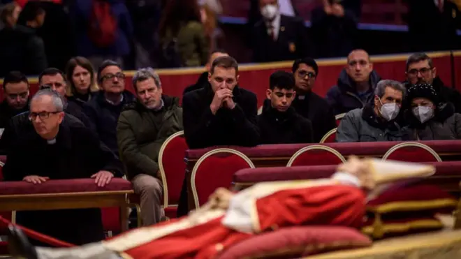 Body of former pope Benedict XVI