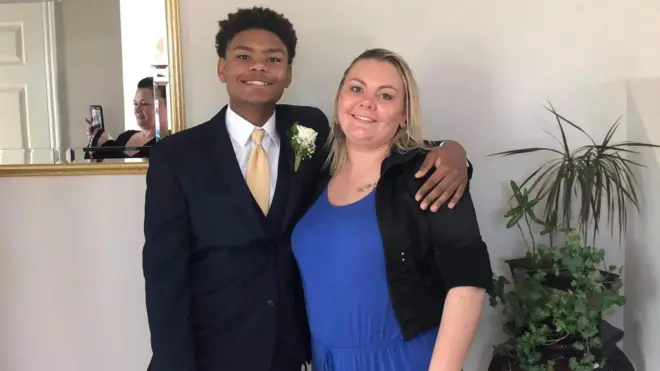 Marcel Malanga na nyina Brittney Sawyer