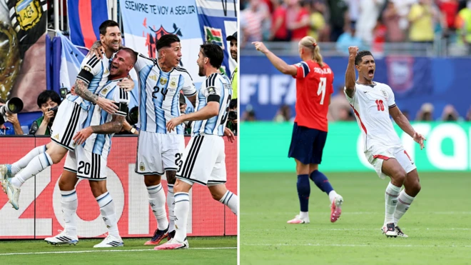 Argentina player jubilating