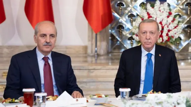 TBMM Başkanı Numan Kurtulmuş ve Cumhurbaşkanı Erdoğan