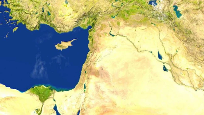 Levant bölgesini gösteren bir harita