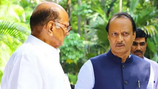 शरद पवार आणि अजित पवार 