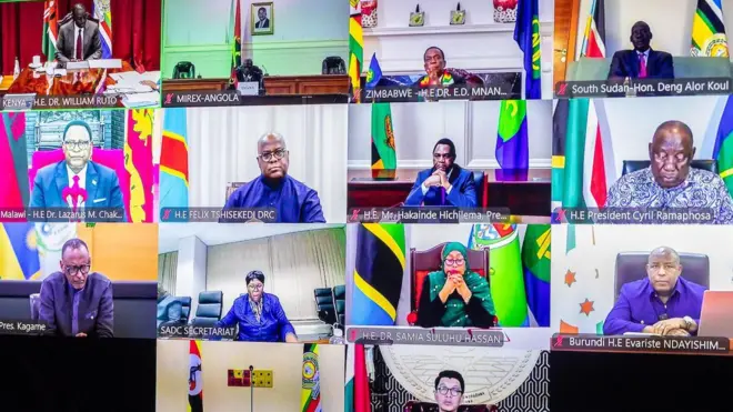 Abakuru b'ibihugu bya EAC na SADC mu nama