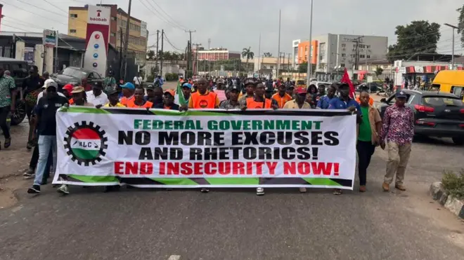 NLC start protest against insecurity for Lagos, December 2025
