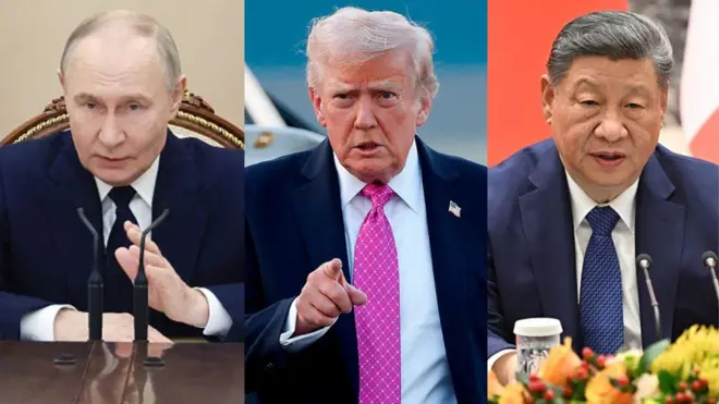 व्लादिमीर पुतिन, डोनाल्ड ट्रंप, शी जिनपिंग