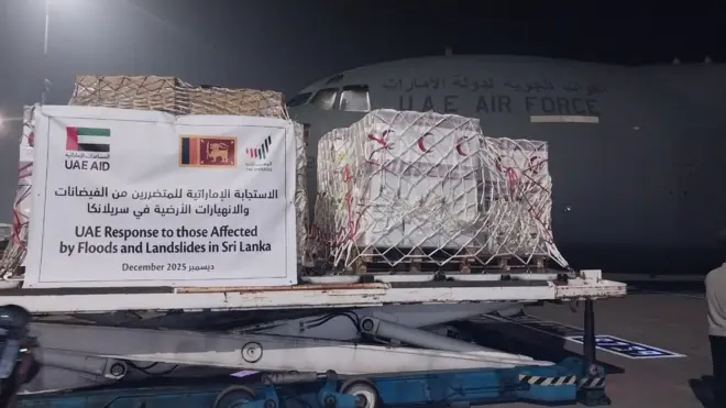 එක්සත් අරාබි එමීර් රාජ්ය විසින් ශ්රී ලංකාවට මානුෂිය ආධාර ඇතුලත් ගුවන් යානා දෙකක් අද (අගෝස්තු 02) දිනයේදී ඒවා තිබිණි.