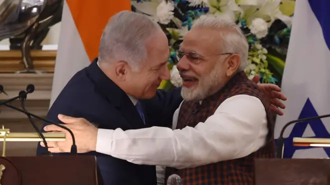 इसराइली प्रधानमंत्री और भारतीय प्रधानमंत्री