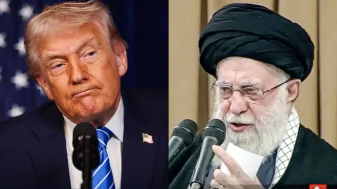 ডোনাল্ড ট্রাম্প ও আয়াতুল্লাহ আলি খামেনি
