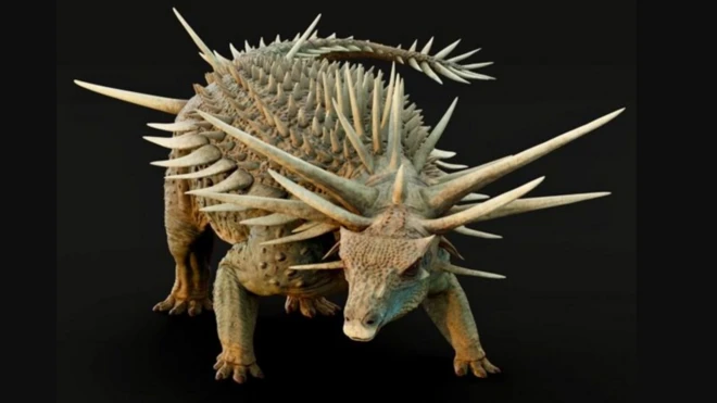 పొడవైన ముళ్లతో డైనోసార్ (ఆర్ట్ వర్క్)