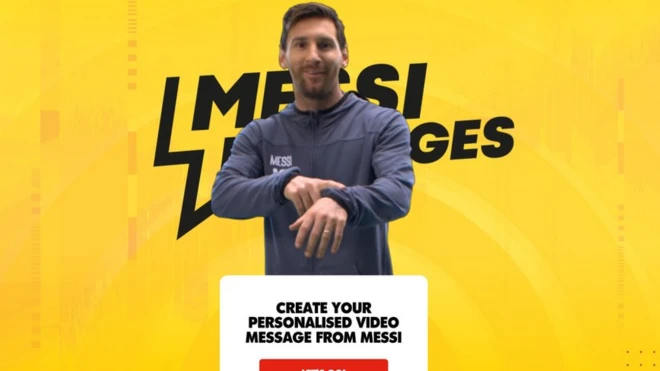 افاتار للاعب كرة القدم ليونيل ميسي على موقع لاي