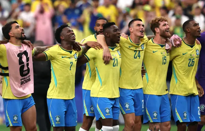 فرحة لاعبي البرازيل