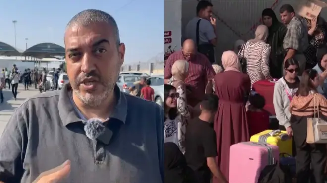 مراسل بي بي سي عند معبر رفح رشدي أبو العوف