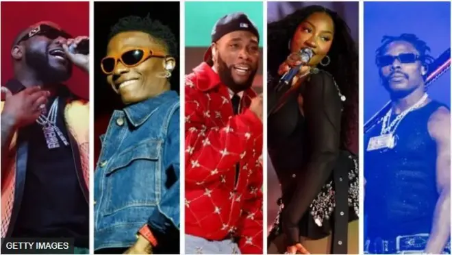 Wizkid, Burna Boy, Asake, Yemi Alade Davido