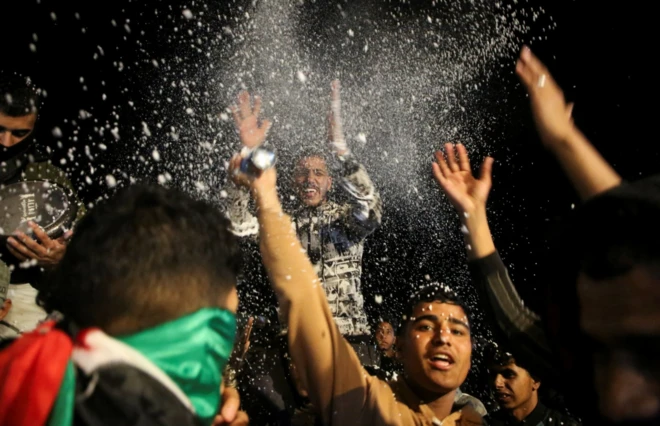 شادی مردم در غزه