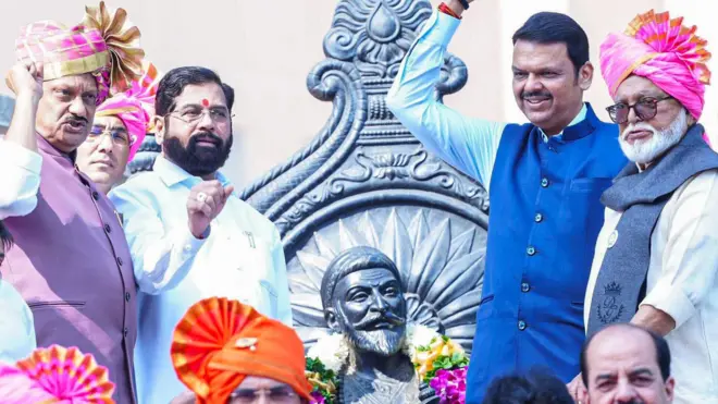 अजित पवार, एकनाथ शिंदे, देवेंद्र फडणवीस