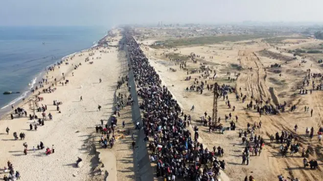 سكان غزة يعودون إلى الشمال- يناير كانون الثاني 2025
