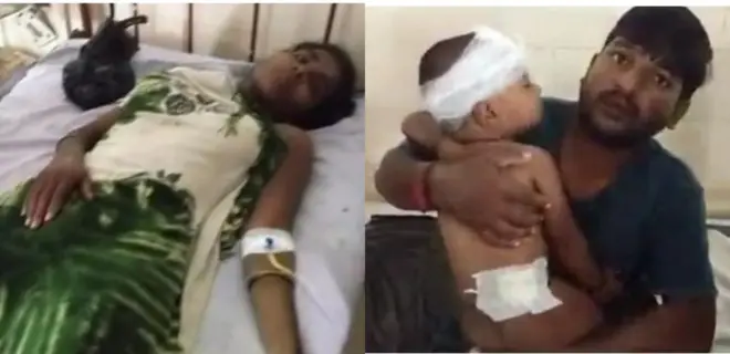 aworan iya ati omo ti ẹkun ṣe ikọlu si