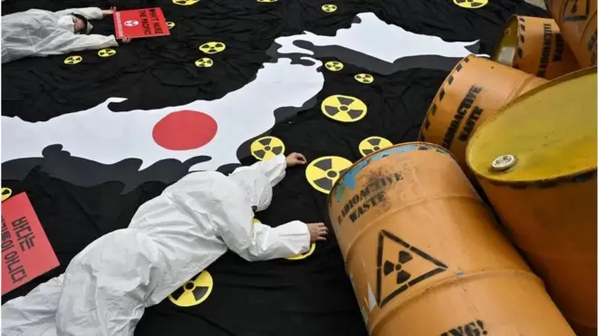 Aktivis Korea Selatan mengkritik rencana Jepangg membuang air limbah dari PLTN Fukushima, karena khawatir akan mencemari lautan