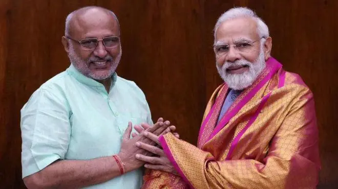 सी.पी.जोशी आणि पंतप्रधान नरेंद्र मोदी.