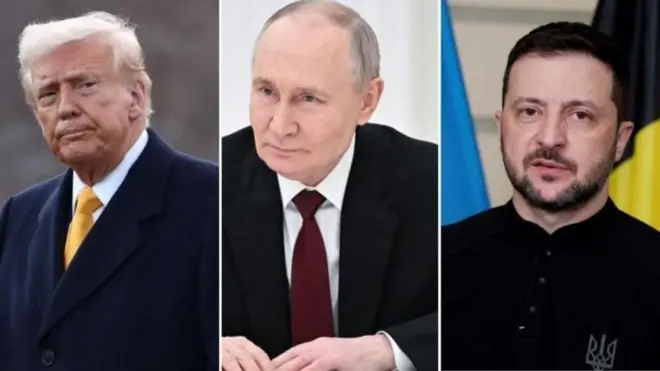 ట్రంప్, పుతిన్, జెలియెన్‌స్కీ