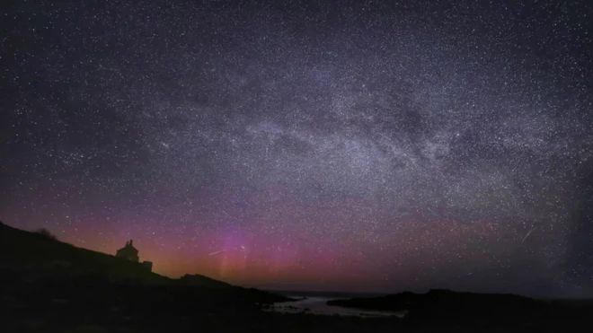 آسمان پر ستاره در شب