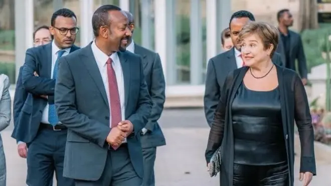 MM Abiy Ahmad fi Daarektara Dhaabbata Maallaqaa Idiladdunyaa (IMF) Kiristaaliinaa Jorjiyeevaa