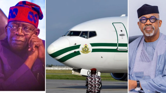 Bola Tinubu, Presidential jet and Dapo Abiodun