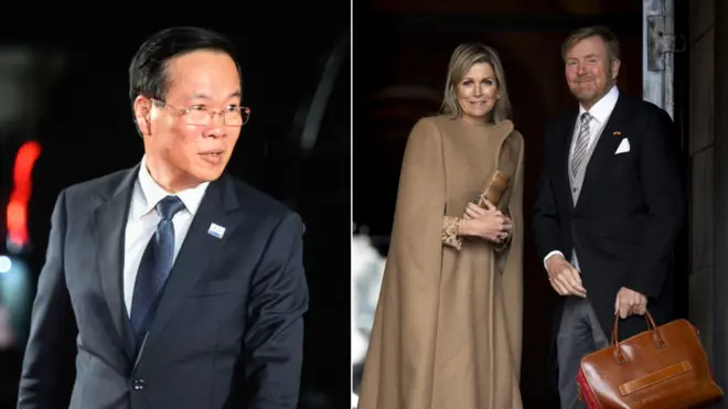Chuyến thăm của Vua Willem-Alexander và Hoàng hậu Máxima (phải) theo lời mời của Chủ tịch nước Võ Văn Thưởng đã được lên lịch chi tiết nhưng bị hoãn vào phút chót