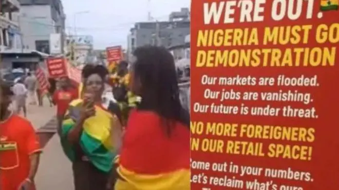 Awọn ọmọ ilẹ Ghana n se iwọde