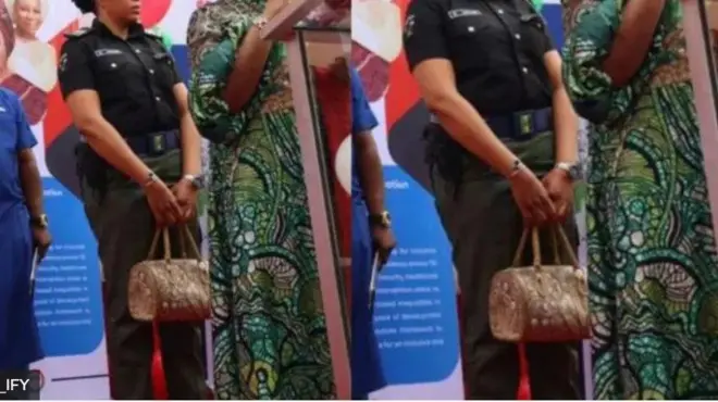 Ọlọpaa to n ba obinrin kan gbe baagi