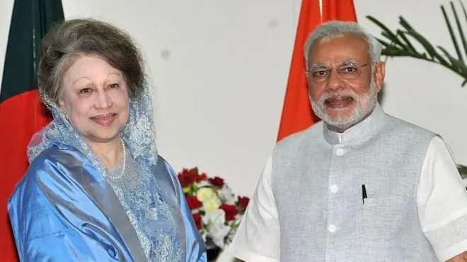 अपनी 2015 की बांग्लादेश यात्रा के दौरान प्रधानमंत्री नरेंद्र मोदी ने ख़ालिदा ज़िया से भी मुलाक़ात की थी. तब वे विपक्ष की नेता थीं.