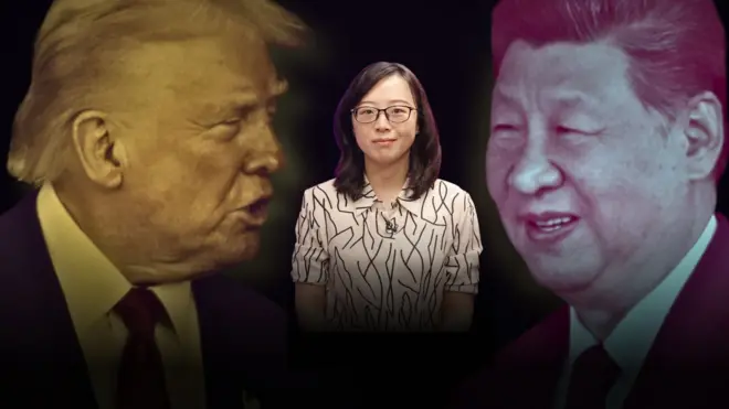 特朗普和習近平，BBC記者