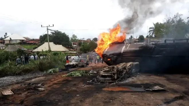 Di site wia di tanker explode