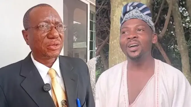Umar Imam lasiko to n sọrọ lẹyin aṣẹ ile-ẹjọ, ati Tani Olohun lasiko toun naa n sọrọ lẹyin igbẹjọ to waye