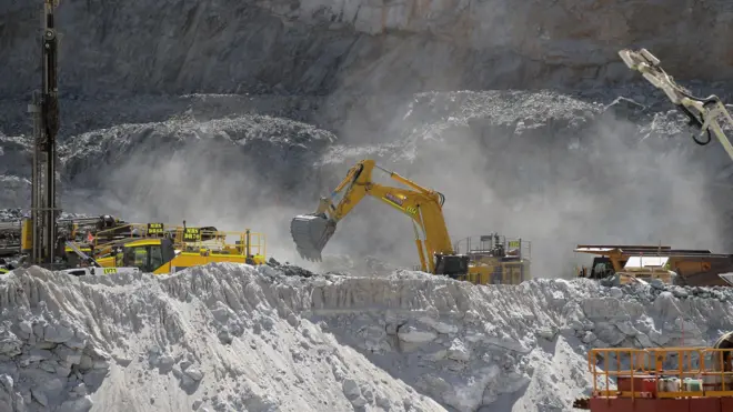 An opencast lithium mine in Australia