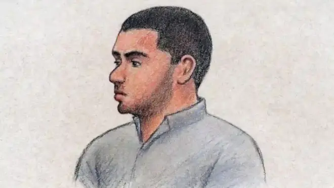 නඩු විභාගයක් අතරතුර අඳින ලද මනුෂ්‍ය ඝාතන 6ක් සම්බන්ධයෙන් වරදකරු වූ 20 හැවිරිදි ෆෙබ්‍රියෝ ද සොයිසාගේ චිත්‍රයක් 