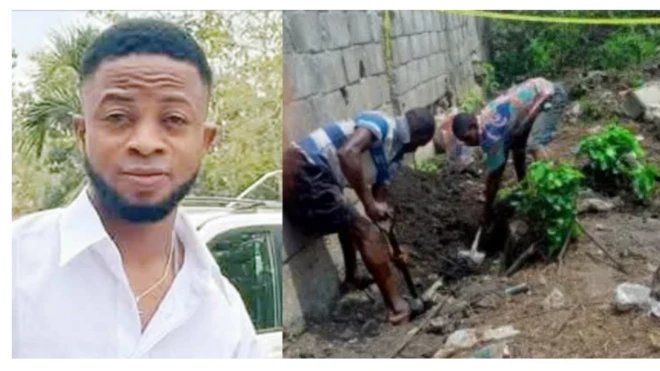 Aworan Oloogbe Quadri Adedamola Ogunbode ati awọn to n hu oku naa