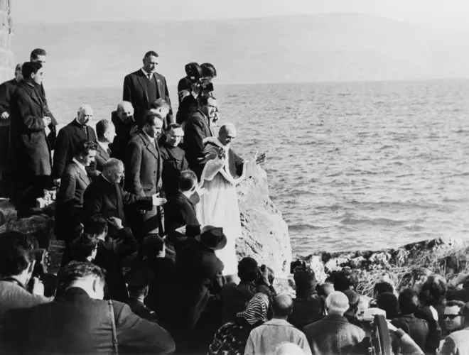 البابا بولس السادس في طبريا 1964