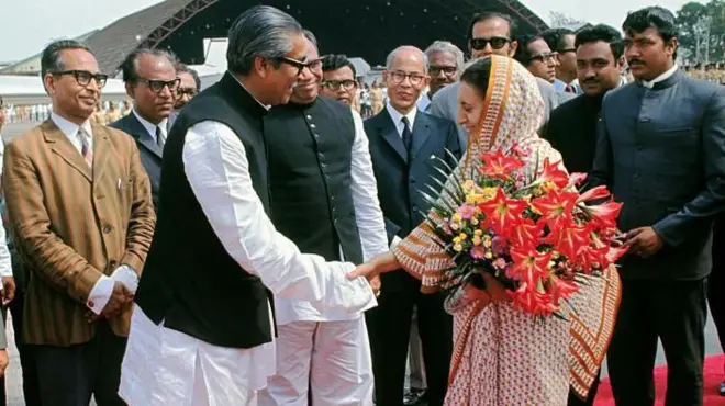 ఇందిరా గాంధీ, షేక్ ముజిబుర్ రెహమాన్, షేక్ హసీనా, భారత్, బంగ్లాదేశ్