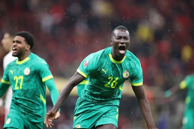Pape Gueye afta im scre di Afcon winning goal