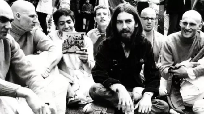 हर्टफोर्डशायरमधील भक्तिवेदांत मधील जॉर्ज हॅरिसनचे छायाचित्र