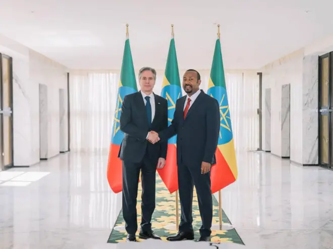 Antoonii Biliinken MM Itoophiyaa Abiy Ahimed waliin mari'atan