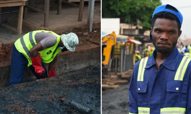 Buzstop Boys at cleaning the streets of Accra