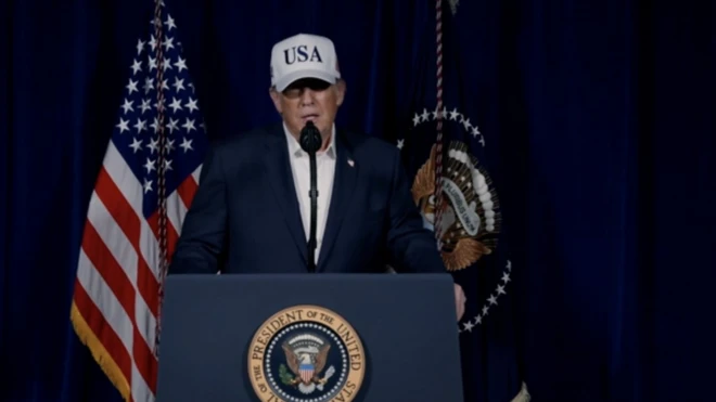 دونالد ترامپ در حال سخنرانی