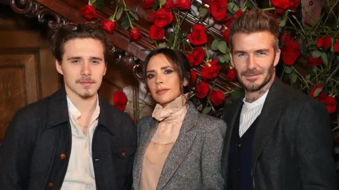 Brooklyn, Victoria e David Beckham