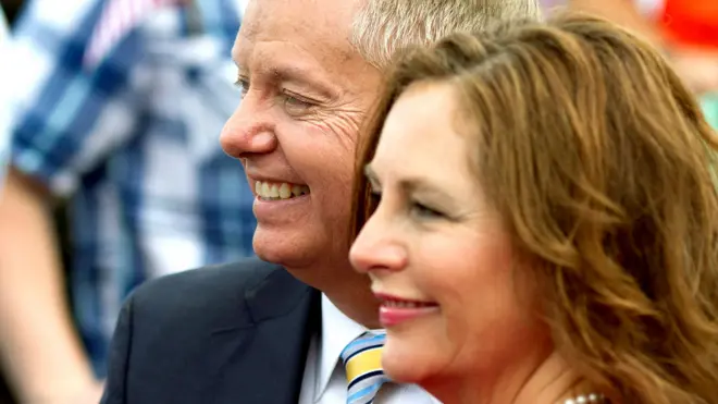 Graham and Nordone seen standing together and smiling