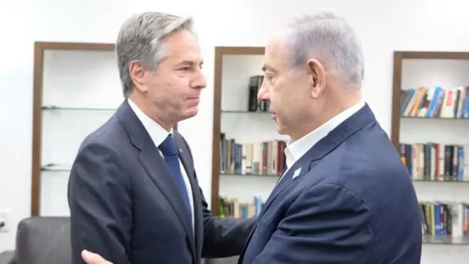 Blinken (ibumoso) na Netanyahu bahoberana