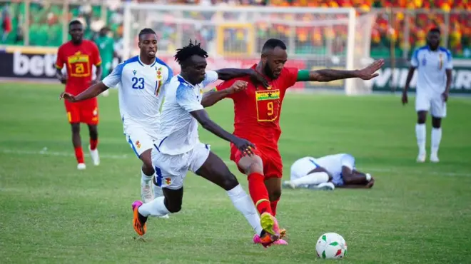 Ghana and CAR players